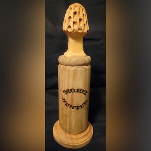 Unique Wood Burned Morel Mushroom Trophy